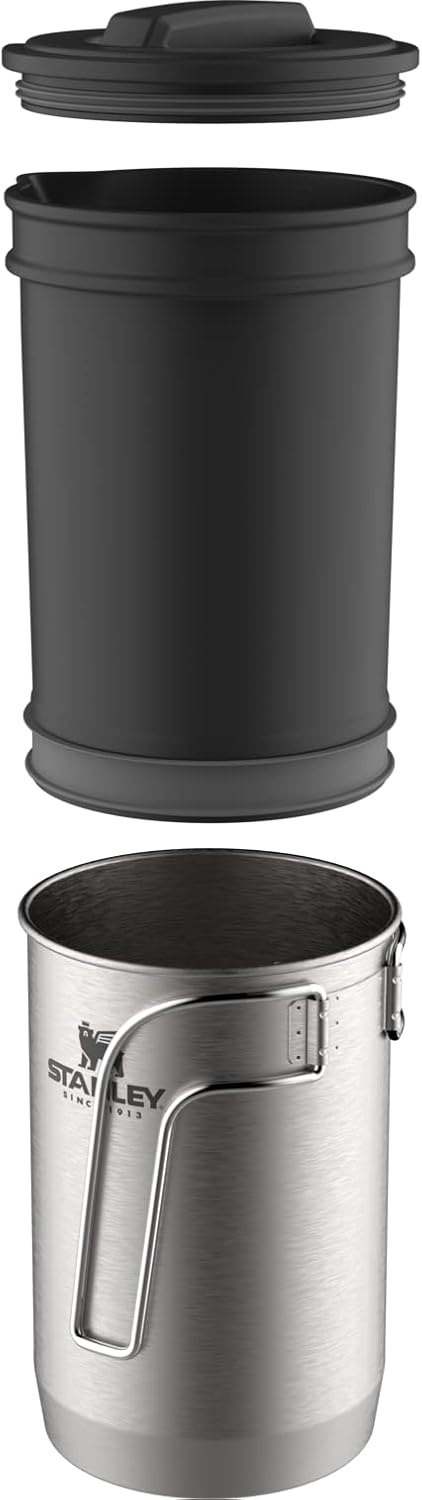 image:imageSTANLEY All In One French Press Coffee Maker 32 oz 5 Minute Brew 4 Hours Hot Mesh Filter for Coffee Grounds Insulated Stainless Steel French Press BPAFree StainlessStainless Steel