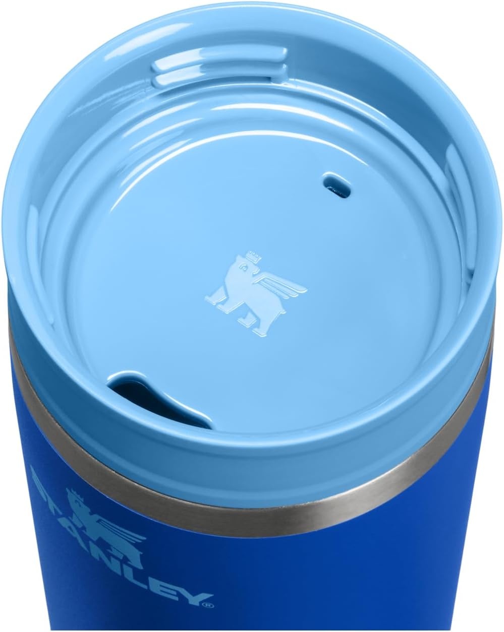 image:imageSTANLEY Cafe To Go Travel Mug 16 oz Leakproof TwoPart Drink Through Lid Tumbler Cup for Coffee Tea and Drinks Insulated Stainless Steel Coffee Mug BPAFree Cobalt