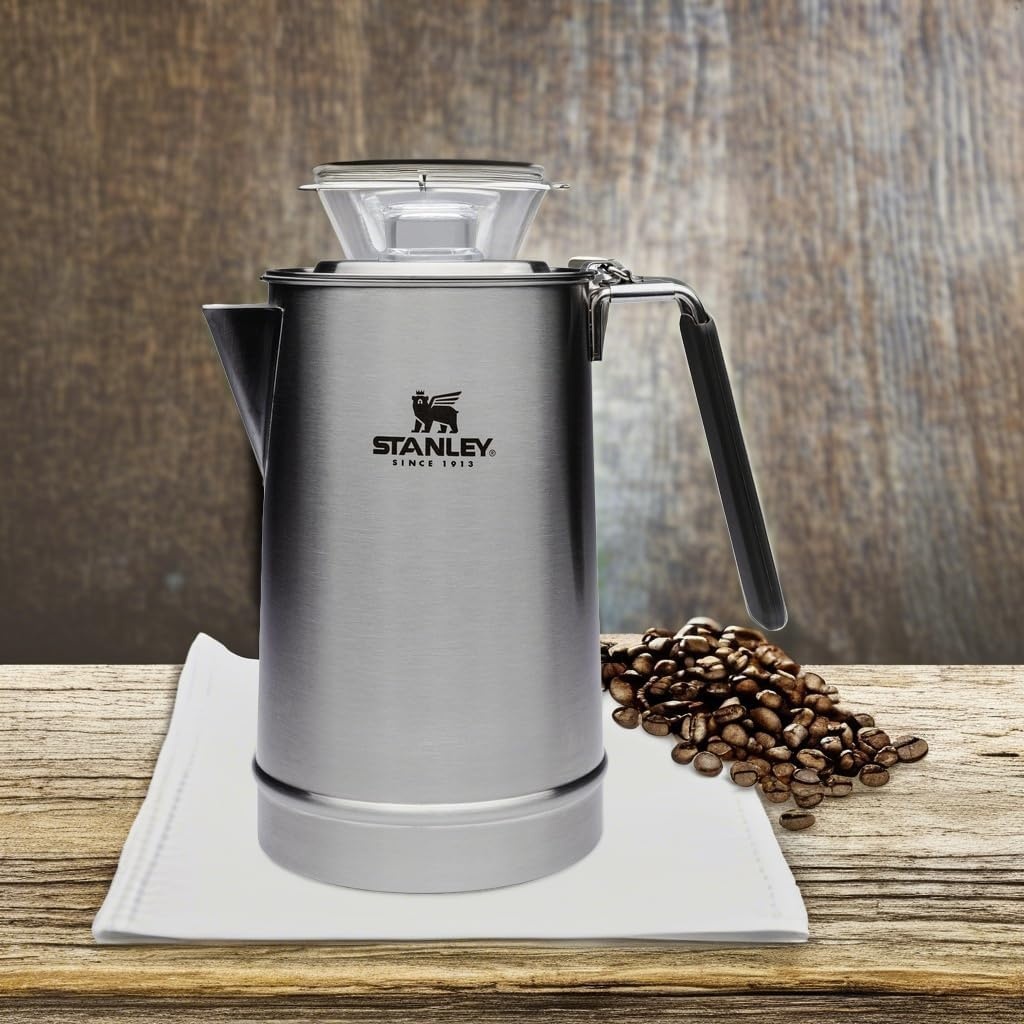 image:imageSTANLEY Coffee Percolator Wide Mouth Coffee Press Large Capacity Ergonomic Handle Dishwasher Safe11QT