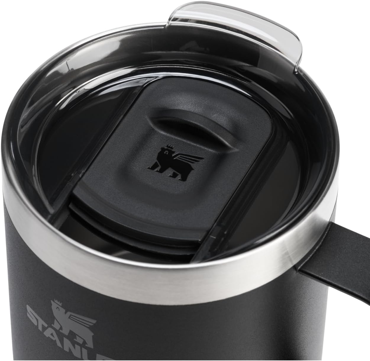 image:imageSTANLEY Everyday Camp Mug 24oz Drink Through Lid Cup for Coffee Tea and Drinks Insulated Stainless Steel Coffee Mug BPAFree Gunshine MetalBlack 20