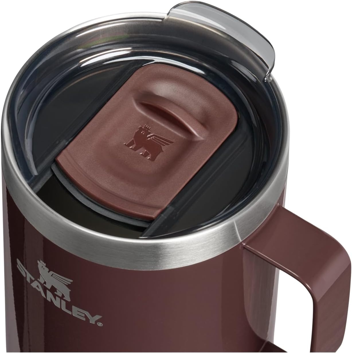 image:imageSTANLEY Everyday Camp Mug 24oz Drink Through Lid Cup for Coffee Tea and Drinks Insulated Stainless Steel Coffee Mug BPAFree Gunshine MetalMahogany Gloss