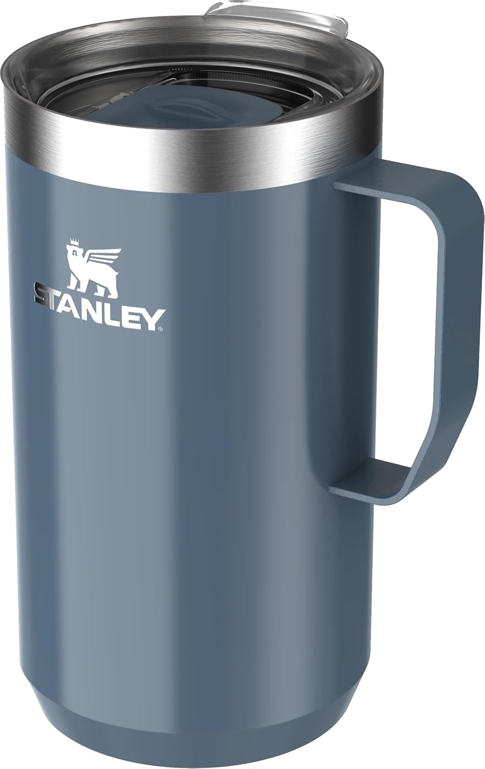 image:imageSTANLEY Everyday Camp Mug 24oz Drink Through Lid Cup for Coffee Tea and Drinks Insulated Stainless Steel Coffee Mug BPAFree Gunshine MetalTempest Gloss