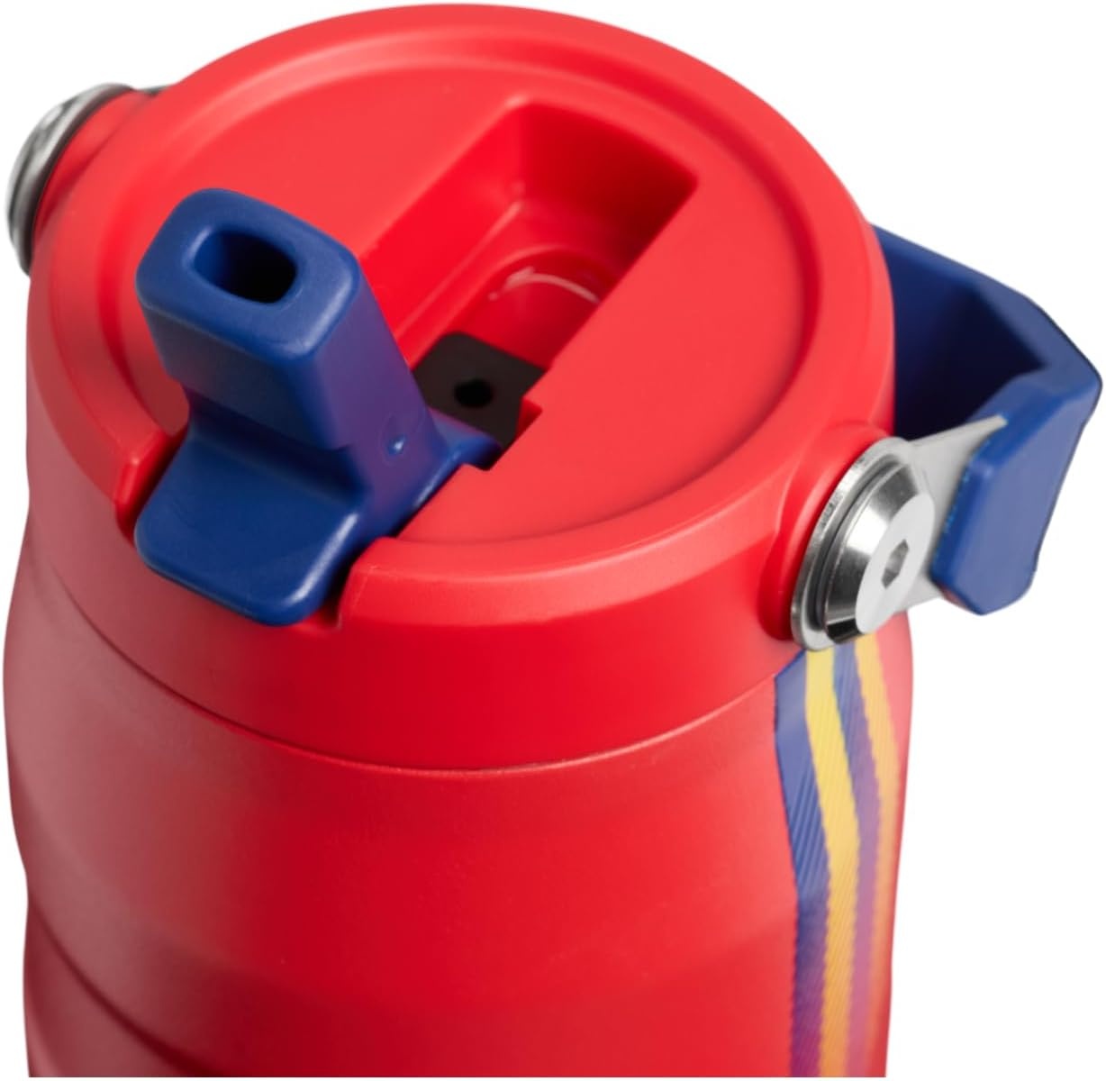 image:imageSTANLEY IceFlow Flip Straw 20 Water Bottle 24 oz BuiltIn Straw with Larger Opening Lightweight and Leak Resistant Insulated Stainless Steel BPAFree Team Red Dark Blue