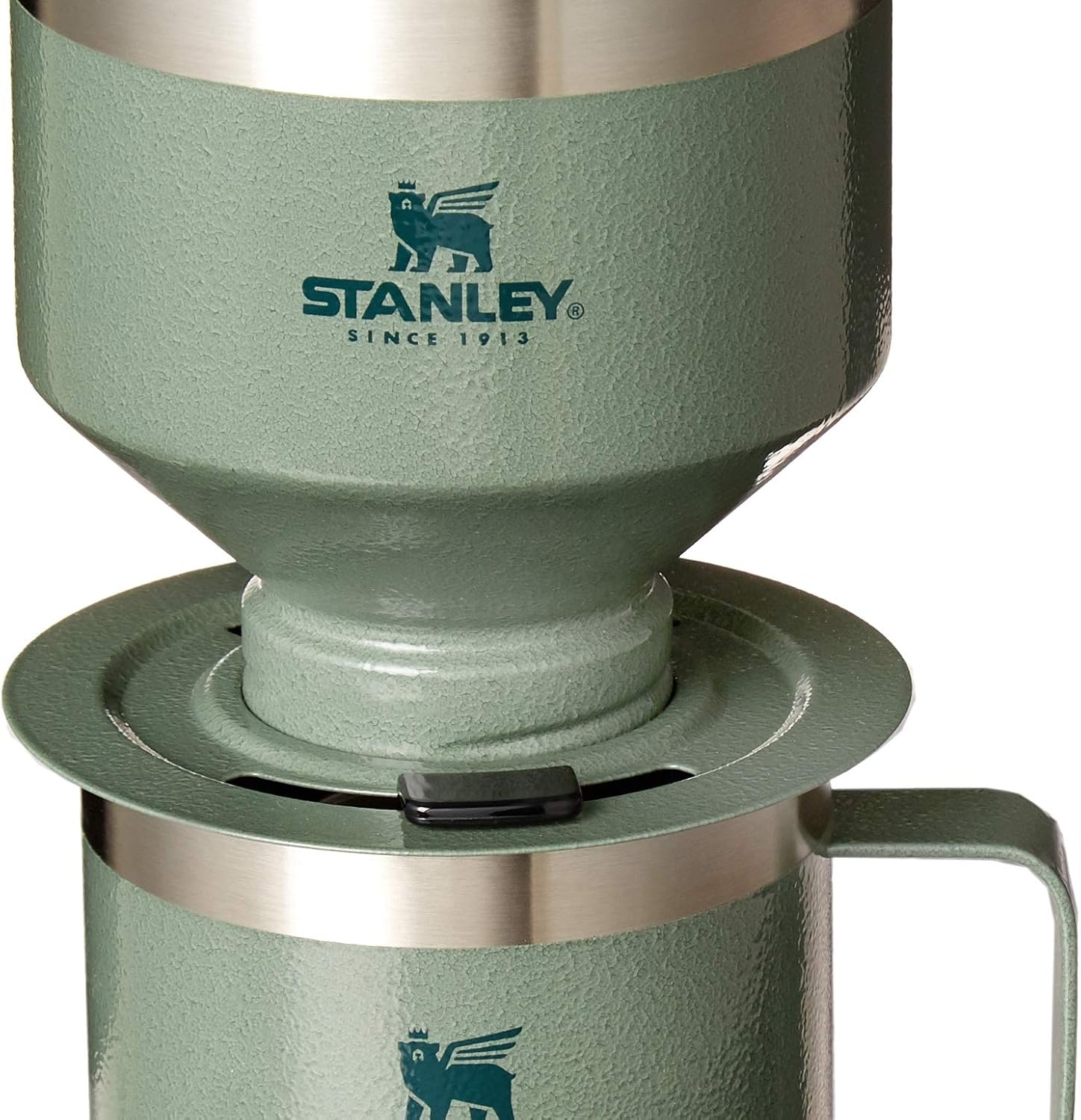 image:imageSTANLEY Perfect Brew Pour Over Set 12 oz Camp Mug with Lid Included Drip Coffee Maker with Reusable Filter Insulated Stainless Steel BPAFree Cream GlossHammertone Green