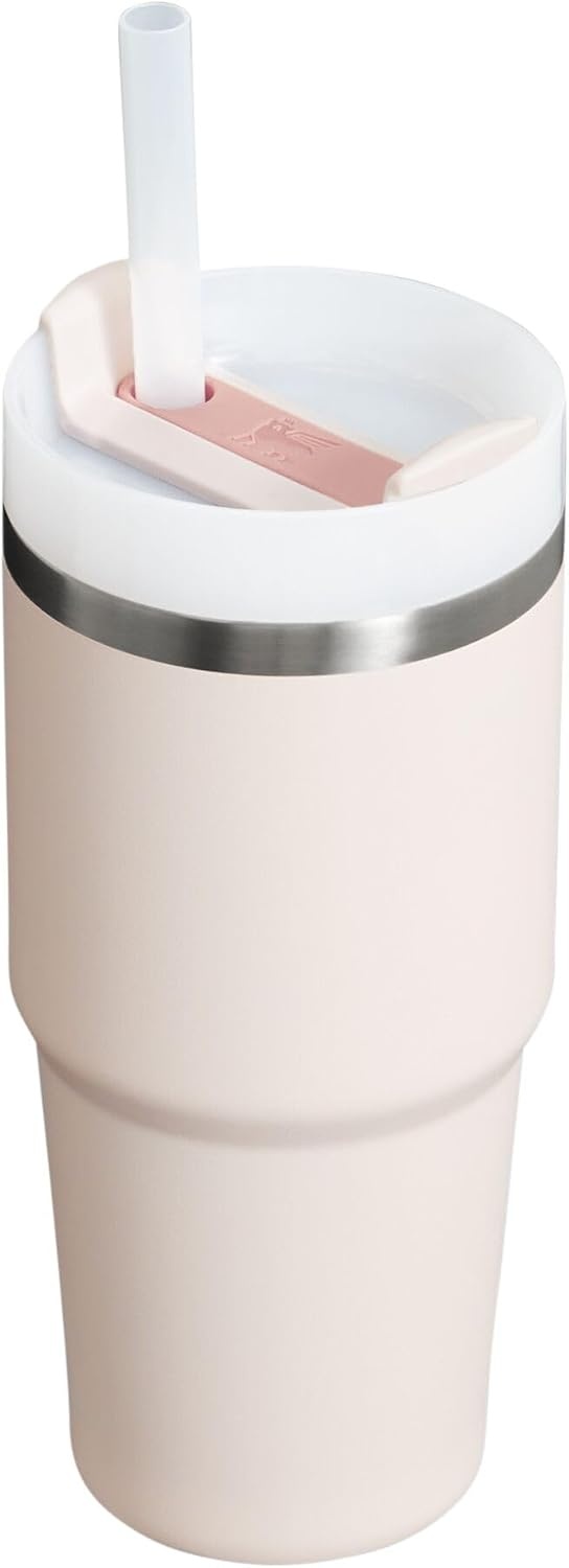 image:imageSTANLEY Quencher H20 Flow State Tumbler 14 oz Rose Quartz 20 Straw and 3Position Lid Cup Holder Compatible for Travel Insulated Stainless Steel Cup BPAFree