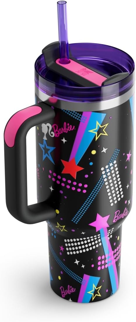 image:imageSTANLEY Quencher H20 Flow State Tumbler 30 oz Barbie Icon Handle and Straw 3Position Lid Cup Holder Compatible for Travel Insulated Stainless Steel Cup BPAFree80s Rockers 40 oz