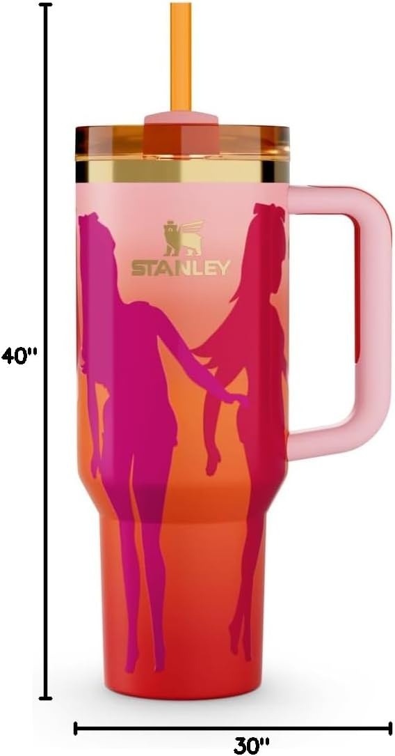 image:imageSTANLEY Quencher H20 Flow State Tumbler 30 oz Barbie Icon Handle and Straw 3Position Lid Cup Holder Compatible for Travel Insulated Stainless Steel Cup BPAFree60s Twist N Turn 40 oz