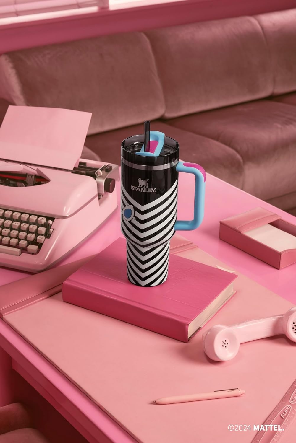 image:imageSTANLEY Quencher H20 Flow State Tumbler 30 oz Barbie Icon Handle and Straw 3Position Lid Cup Holder Compatible for Travel Insulated Stainless Steel Cup BPAFree1959 Original 40 oz