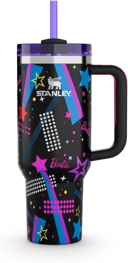 image:imageSTANLEY Quencher H20 Flow State Tumbler 30 oz Barbie Icon Handle and Straw 3Position Lid Cup Holder Compatible for Travel Insulated Stainless Steel Cup BPAFree80s Rockers 40 oz