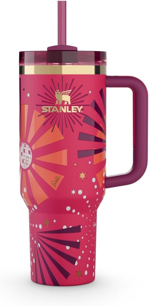 image:imageSTANLEY Quencher H20 Flow State Tumbler 30 oz Barbie Icon Handle and Straw 3Position Lid Cup Holder Compatible for Travel Insulated Stainless Steel Cup BPAFree80s Dynamite 40 oz