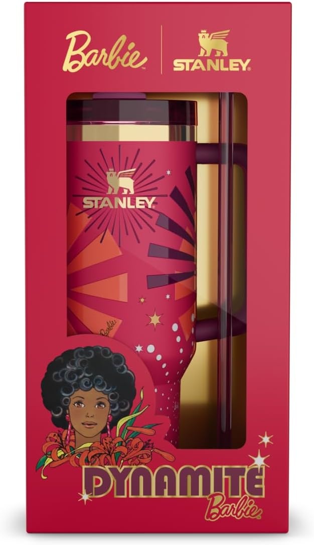 image:imageSTANLEY Quencher H20 Flow State Tumbler 30 oz Barbie Icon Handle and Straw 3Position Lid Cup Holder Compatible for Travel Insulated Stainless Steel Cup BPAFree80s Dynamite 40 oz