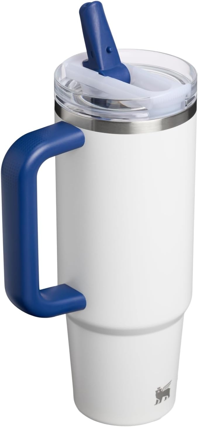 image:imageSTANLEY Quencher ProTour Flipstraw Tumbler 40 oz Messi GOAT Pink BuiltIn Straw amp Handle Cupholder Compatible for Travel Leakproof Insulated Stainless Steel Cup BPAFreeTeam White Dark Blue