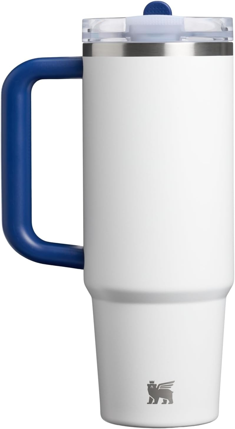 image:imageSTANLEY Quencher ProTour Flipstraw Tumbler 40 oz Messi GOAT Pink BuiltIn Straw amp Handle Cupholder Compatible for Travel Leakproof Insulated Stainless Steel Cup BPAFreeTeam White Dark Blue