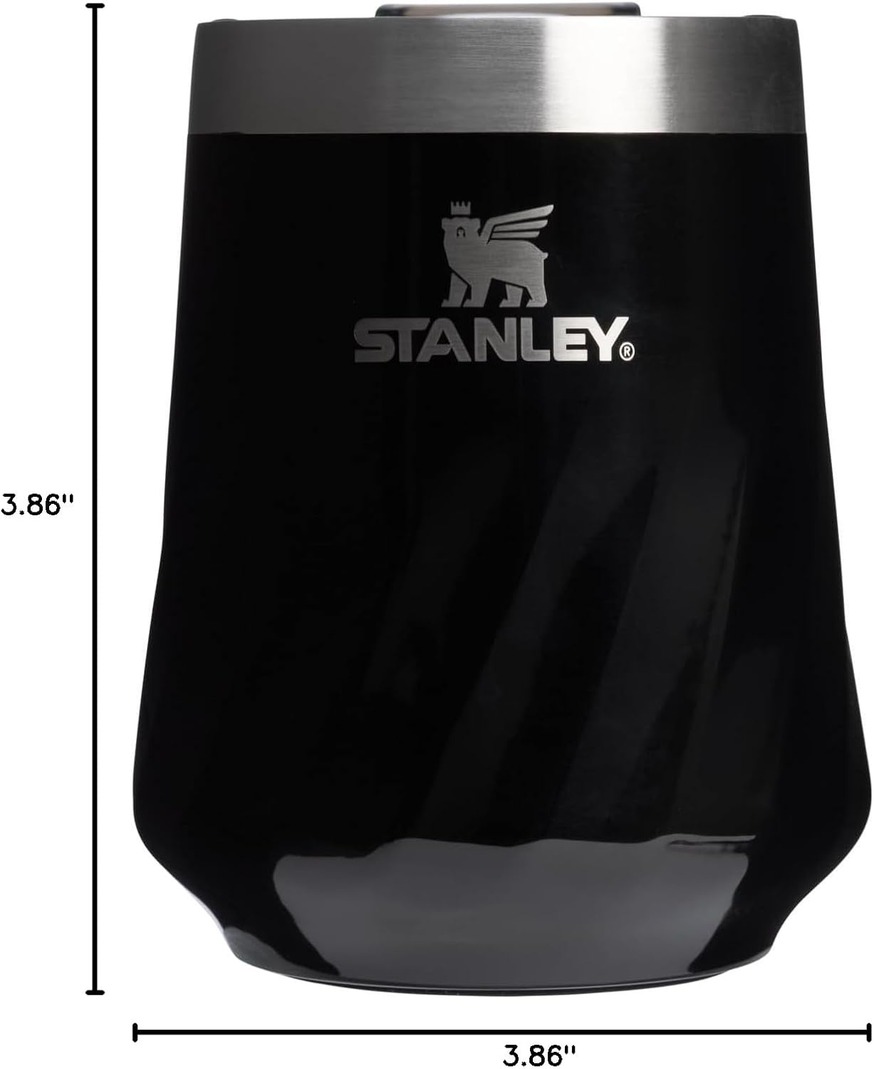 image:imageSTANLEY Reserve Wine Tumbler 11 oz Stainless Steel Travel Mug For Wine Cocktails Soda Keeps Drinks Cold for Hours BPAFree Rose QuartzBlack Gloss