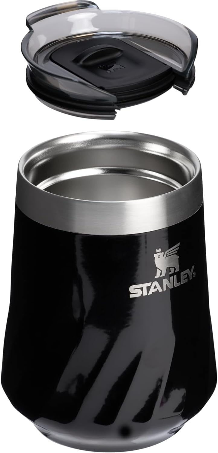 image:imageSTANLEY Reserve Wine Tumbler 11 oz Stainless Steel Travel Mug For Wine Cocktails Soda Keeps Drinks Cold for Hours BPAFree Twilight GlossBlack Gloss