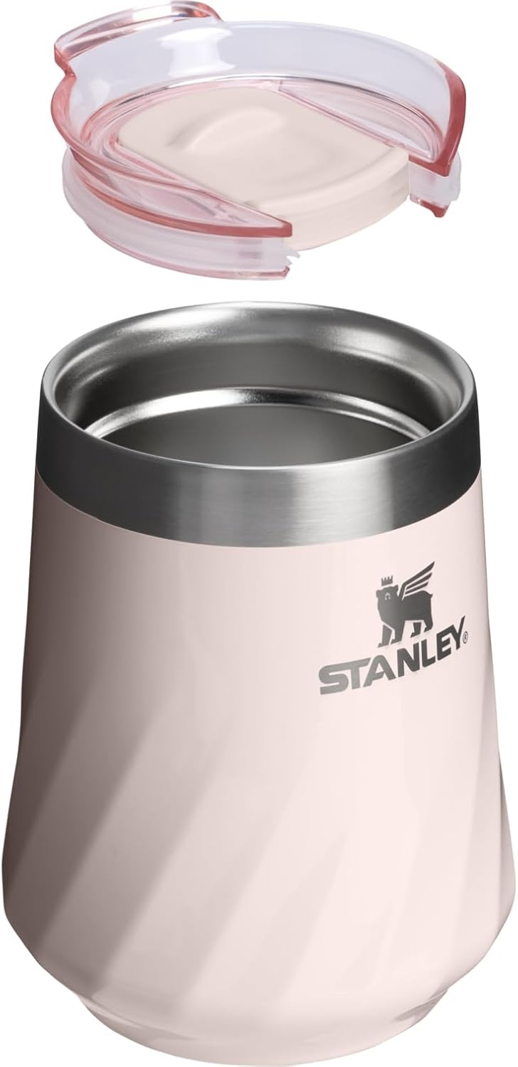 image:imageSTANLEY Reserve Wine Tumbler 11 oz Stainless Steel Travel Mug For Wine Cocktails Soda Keeps Drinks Cold for Hours BPAFree Twilight GlossRose Quartz Gloss