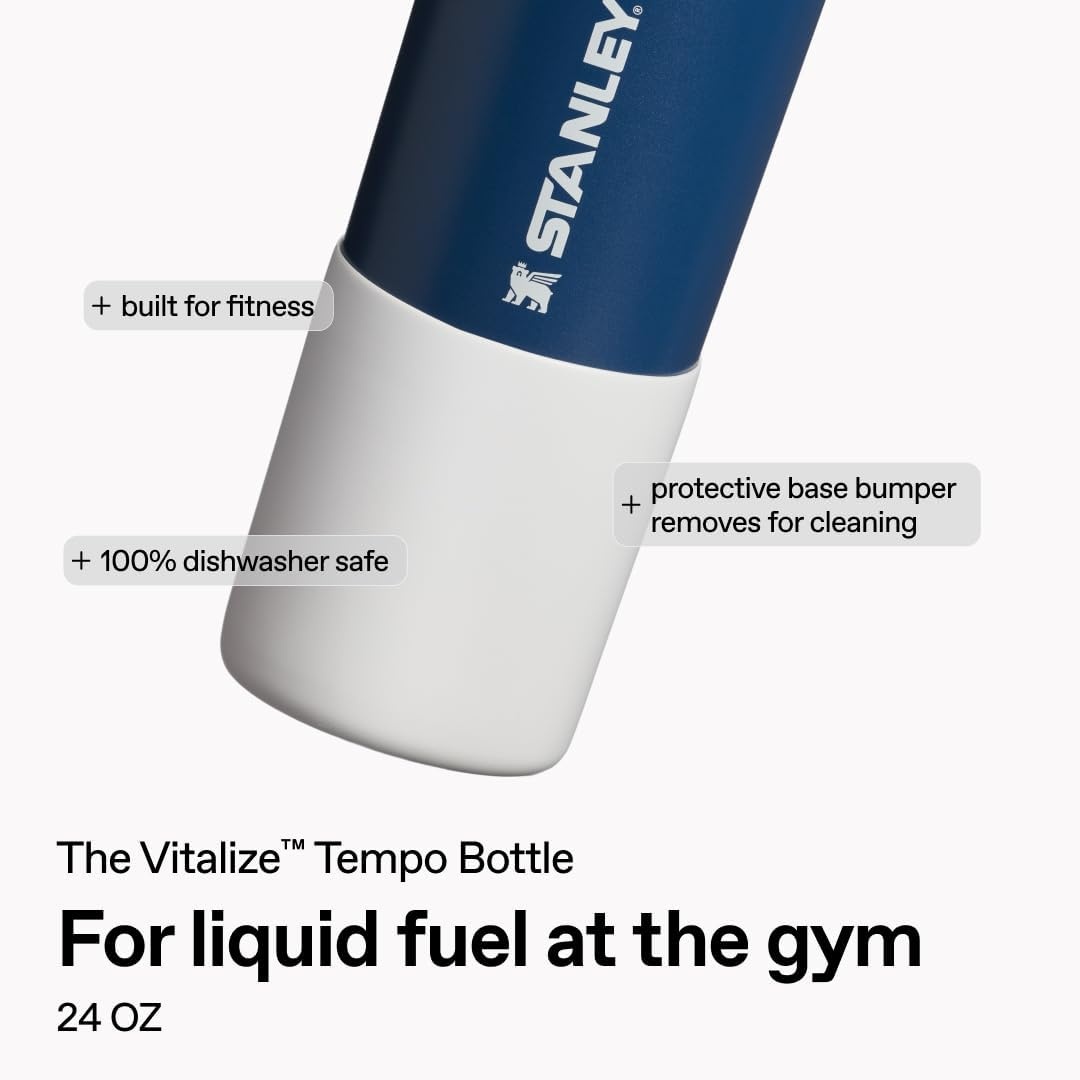image:imageSTANLEY Vitalize Tempo Bottle 24 oz Lightweight Water Bottle ChalkDark Navy