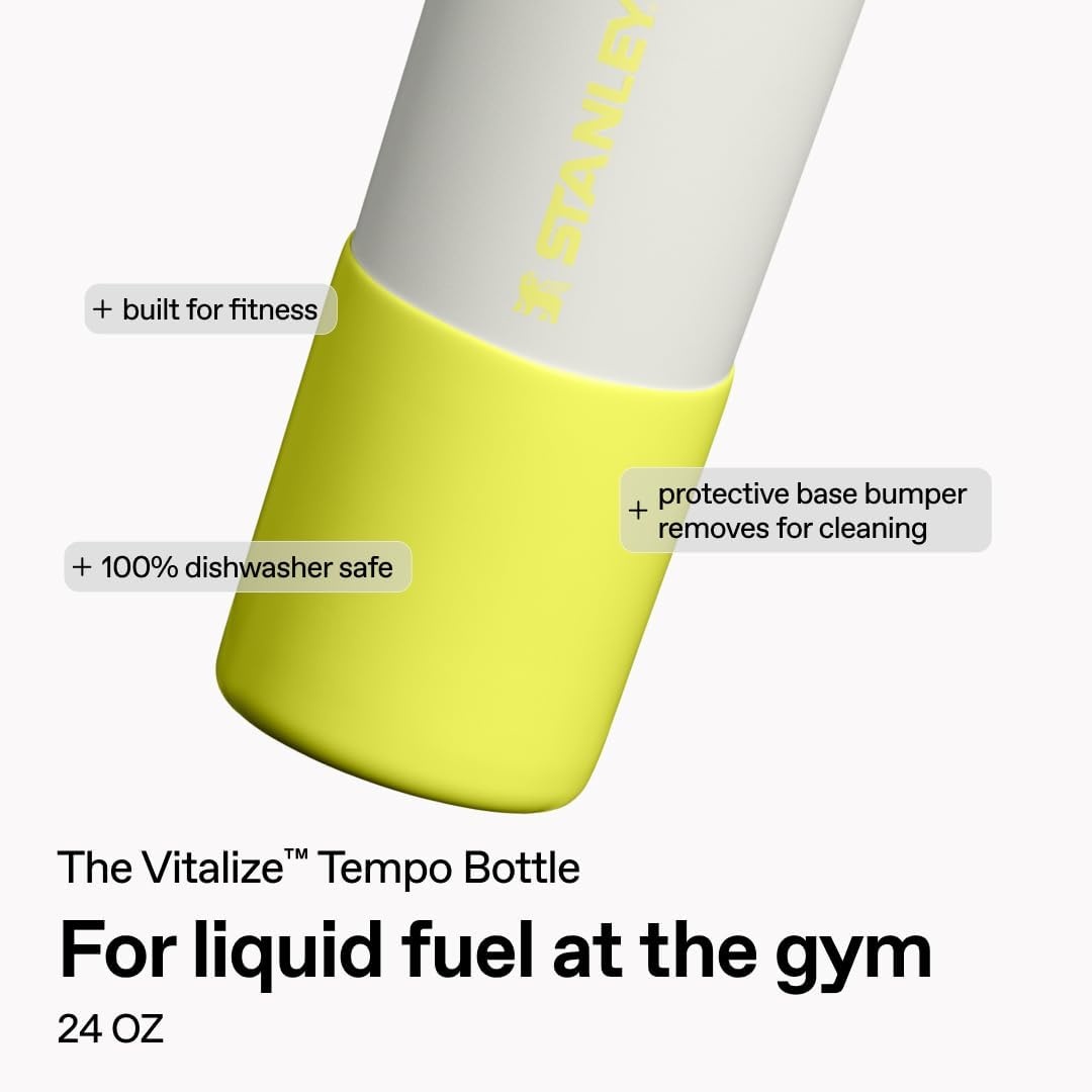 image:imageSTANLEY Vitalize Tempo Bottle 24 oz Lightweight Water Bottle ChalkPale Stone Atomic