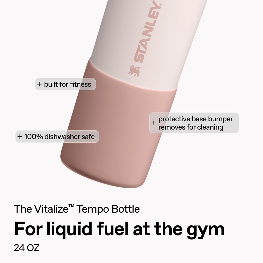 image:imageSTANLEY Vitalize Tempo Bottle 24 oz Lightweight Water Bottle ChalkRose Quartz