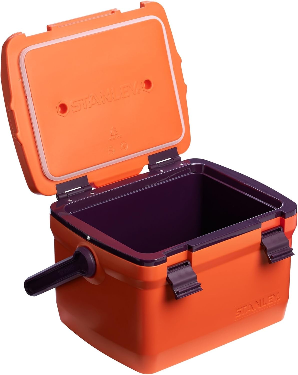 image:imageStanley Adventure Outdoor Cooler 30 qt Heavy Duty Outdoor Camping Cooler with Easy Carry Side Handles 4 Days Cooling Ice Chest for 40 Cans Flat Top Doubles as Seat BPAFree AzureTigerlily Plum