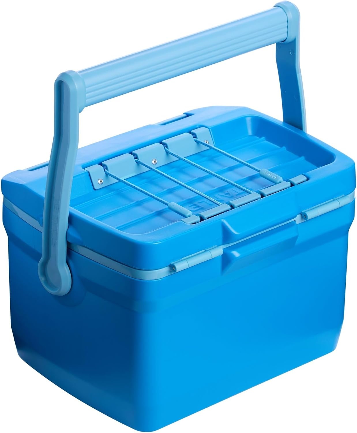 image:imageStanley Adventure Outdoor Cooler 30 qt Heavy Duty Outdoor Camping Cooler with Easy Carry Side Handles 4 Days Cooling Ice Chest for 40 Cans Flat Top Doubles as Seat BPAFree AzureAzure