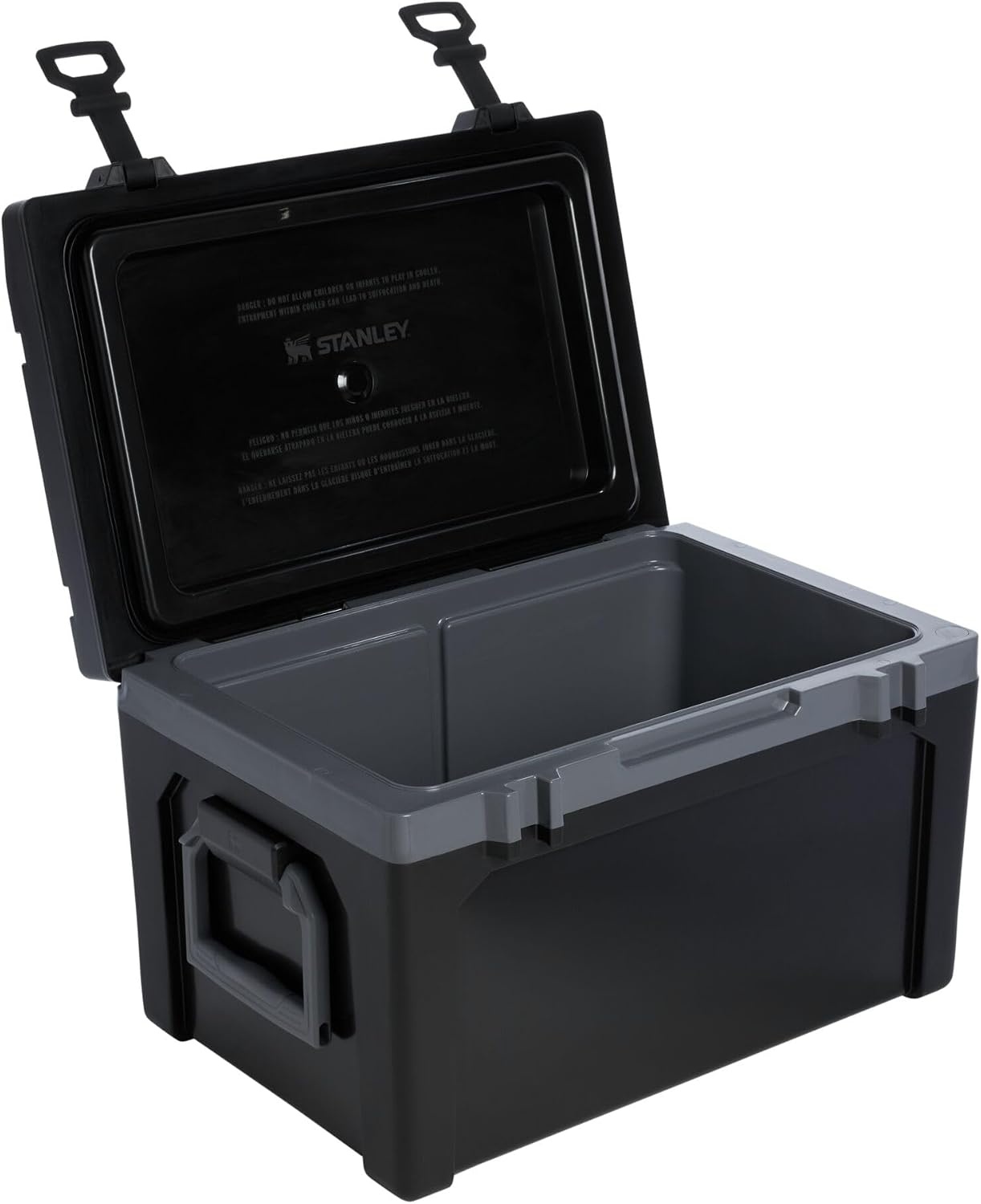 image:imageStanley Adventure Outdoor Cooler 30 qt Heavy Duty Outdoor Camping Cooler with Easy Carry Side Handles 4 Days Cooling Ice Chest for 40 Cans Flat Top Doubles as Seat BPAFree AzureBlack 20