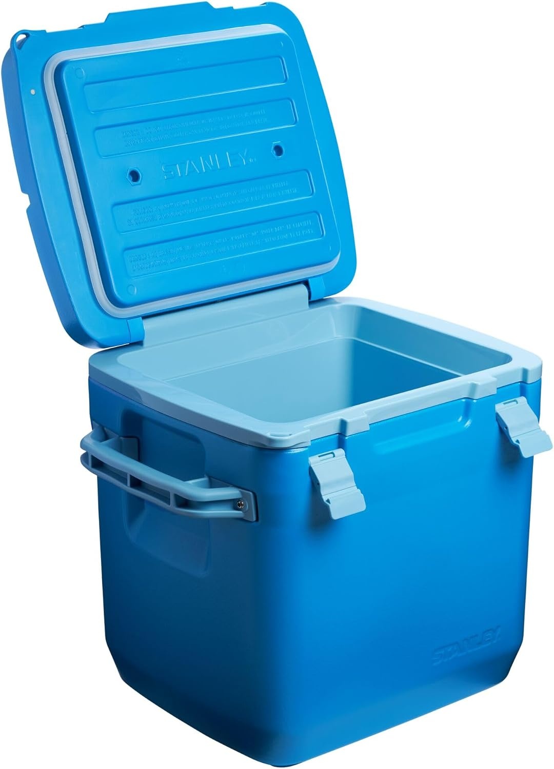 image:imageStanley Adventure Outdoor Cooler 30 qt Heavy Duty Outdoor Camping Cooler with Easy Carry Side Handles 4 Days Cooling Ice Chest for 40 Cans Flat Top Doubles as Seat BPAFree AzureAzure
