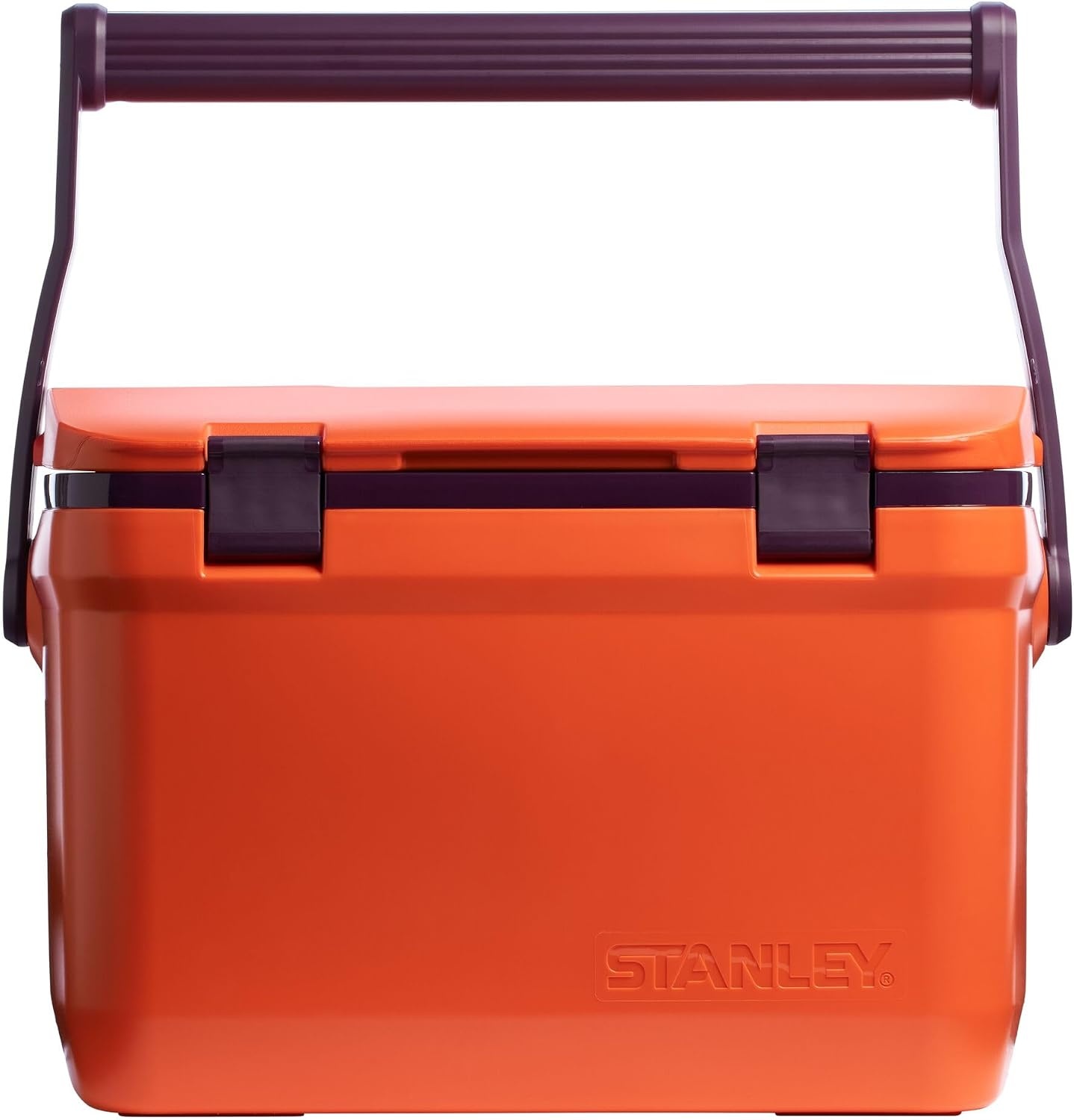 image:imageStanley Adventure Outdoor Cooler 30 qt Heavy Duty Outdoor Camping Cooler with Easy Carry Side Handles 4 Days Cooling Ice Chest for 40 Cans Flat Top Doubles as Seat BPAFree AzureTigerlily Plum
