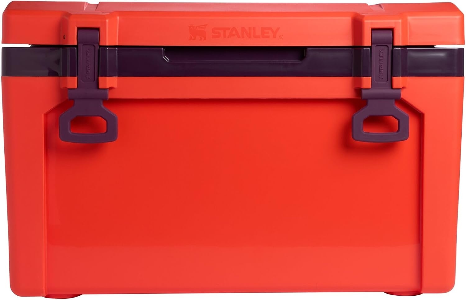 image:imageStanley Adventure Outdoor Cooler 30 qt Heavy Duty Outdoor Camping Cooler with Easy Carry Side Handles 4 Days Cooling Ice Chest for 40 Cans Flat Top Doubles as Seat BPAFree AzureTigerlily Plum