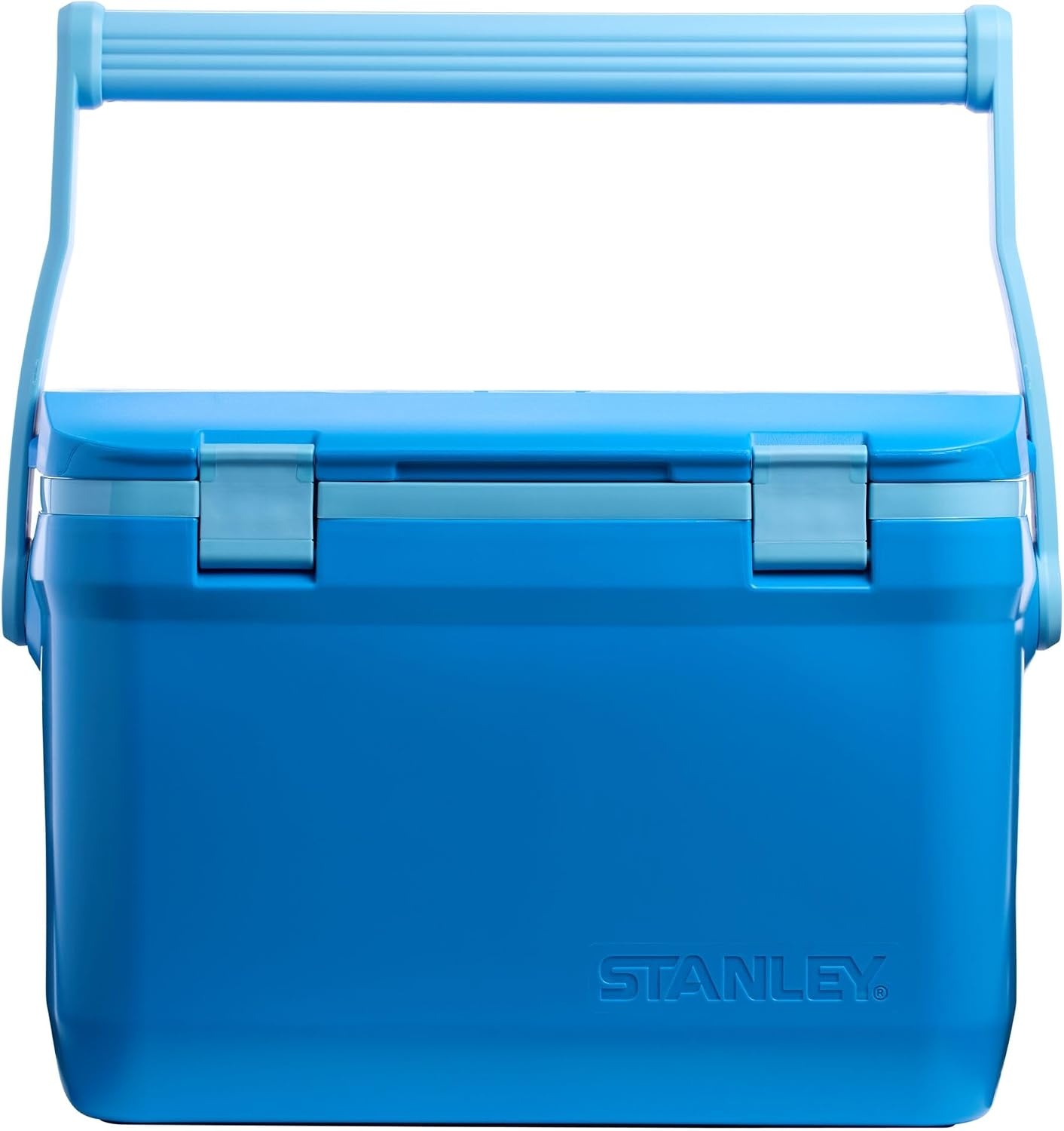 image:imageStanley Adventure Outdoor Cooler 30 qt Heavy Duty Outdoor Camping Cooler with Easy Carry Side Handles 4 Days Cooling Ice Chest for 40 Cans Flat Top Doubles as Seat BPAFree AzureAzure