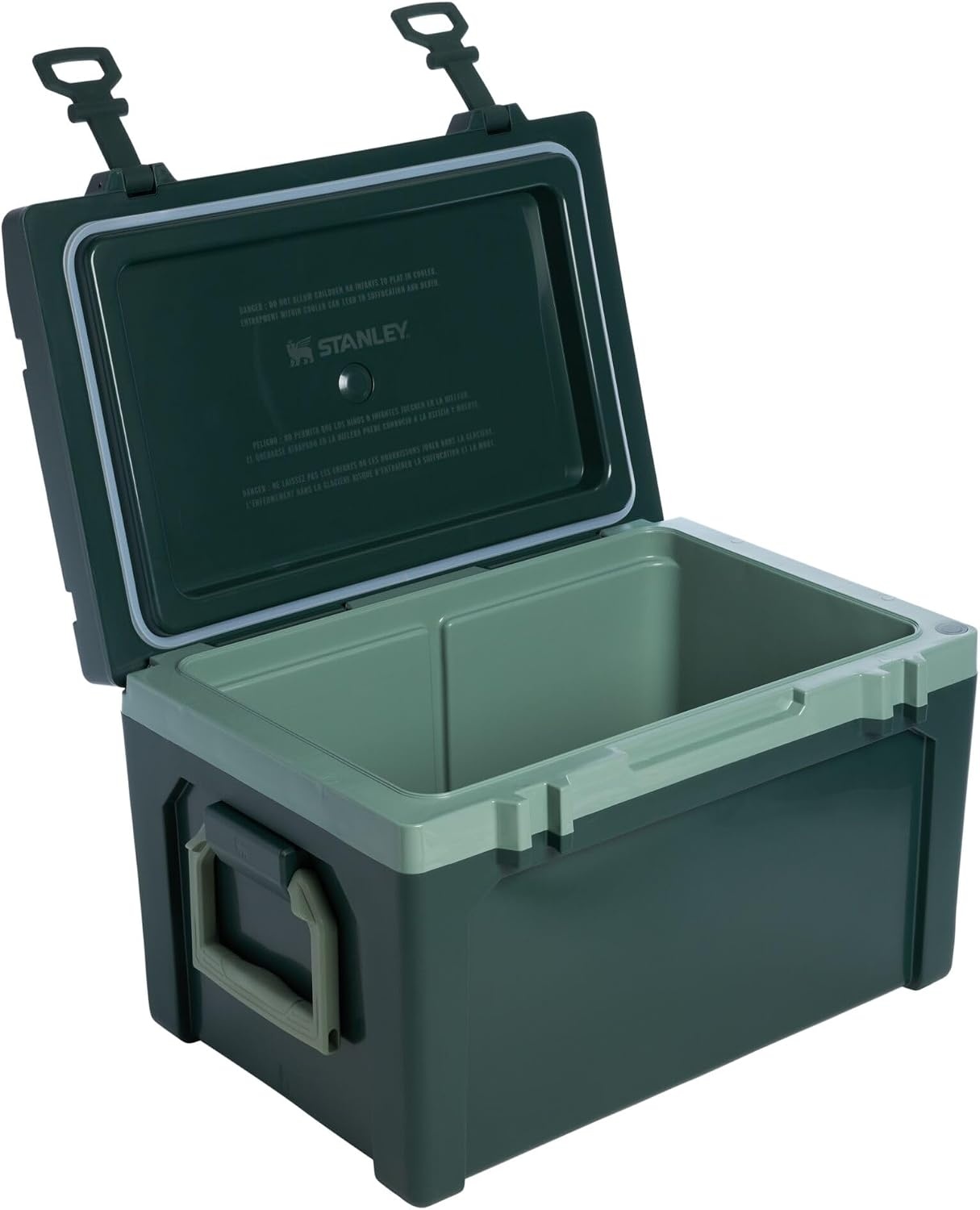 image:imageStanley Adventure Outdoor Cooler 30 qt Heavy Duty Outdoor Camping Cooler with Easy Carry Side Handles 4 Days Cooling Ice Chest for 40 Cans Flat Top Doubles as Seat BPAFree AzureSycamore
