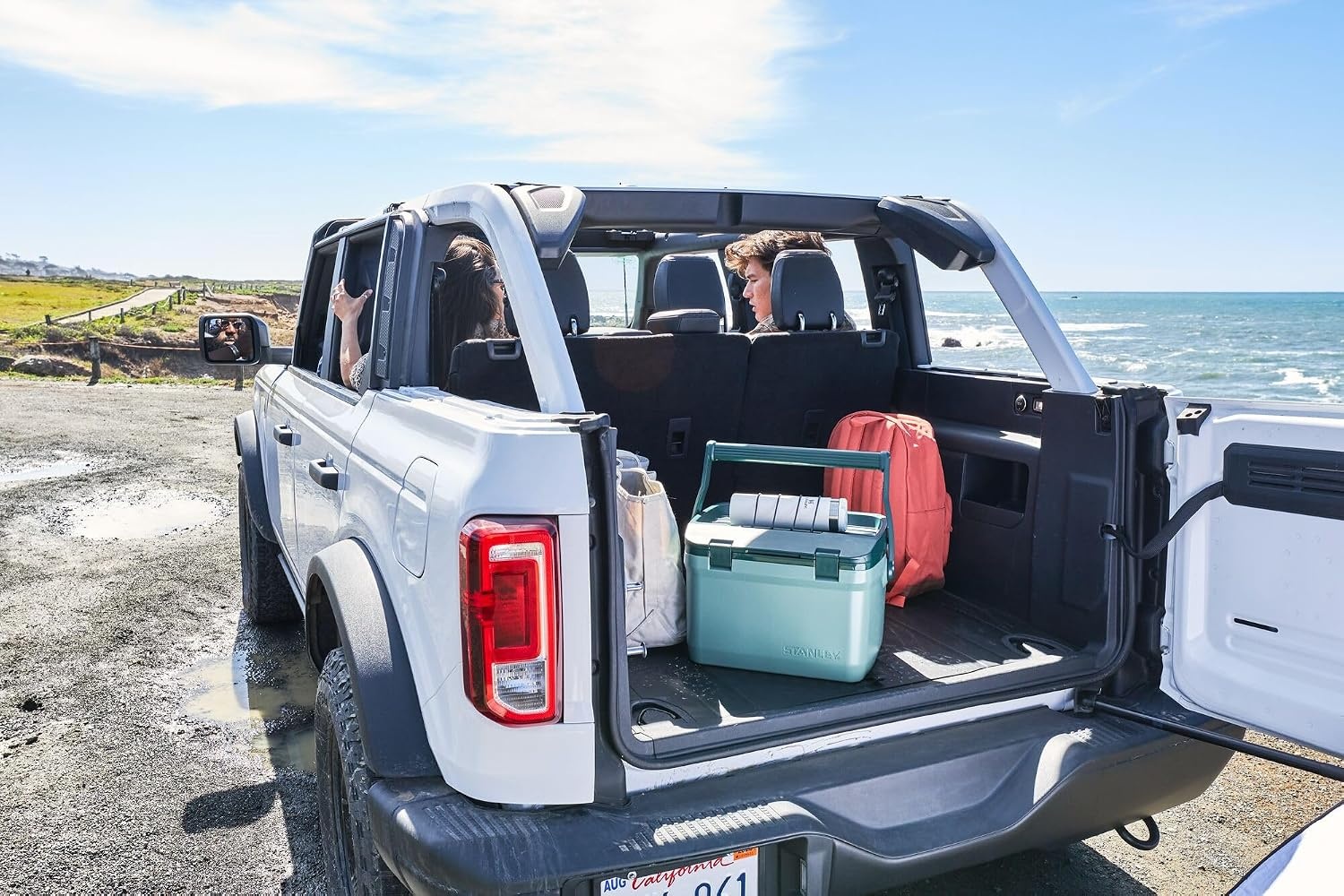 image:imageStanley Adventure Outdoor Cooler 30 qt Heavy Duty Outdoor Camping Cooler with Easy Carry Side Handles 4 Days Cooling Ice Chest for 40 Cans Flat Top Doubles as Seat BPAFree AzureAzure