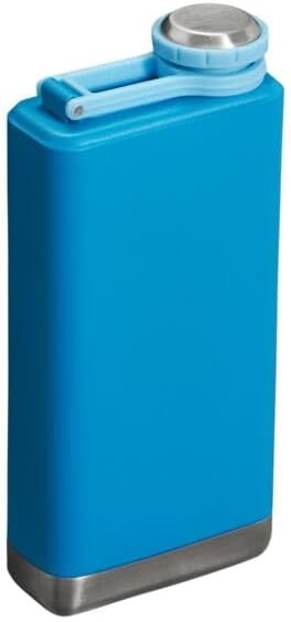 image:imageStanley Adventure PreParty Flask 8 oz Leakproof Hip Flask Hinge Connected Never Lose Cap Insulated Stainless Steel Liquor Container BPAFree AzureAzure