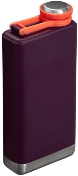 image:imageStanley Adventure PreParty Flask 8 oz Leakproof Hip Flask Hinge Connected Never Lose Cap Insulated Stainless Steel Liquor Container BPAFree AzurePlum