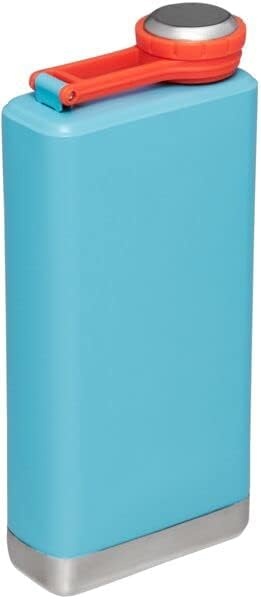 image:imageStanley Adventure PreParty Flask 8 oz Leakproof Hip Flask Hinge Connected Never Lose Cap Insulated Stainless Steel Liquor Container BPAFree AzureAzure