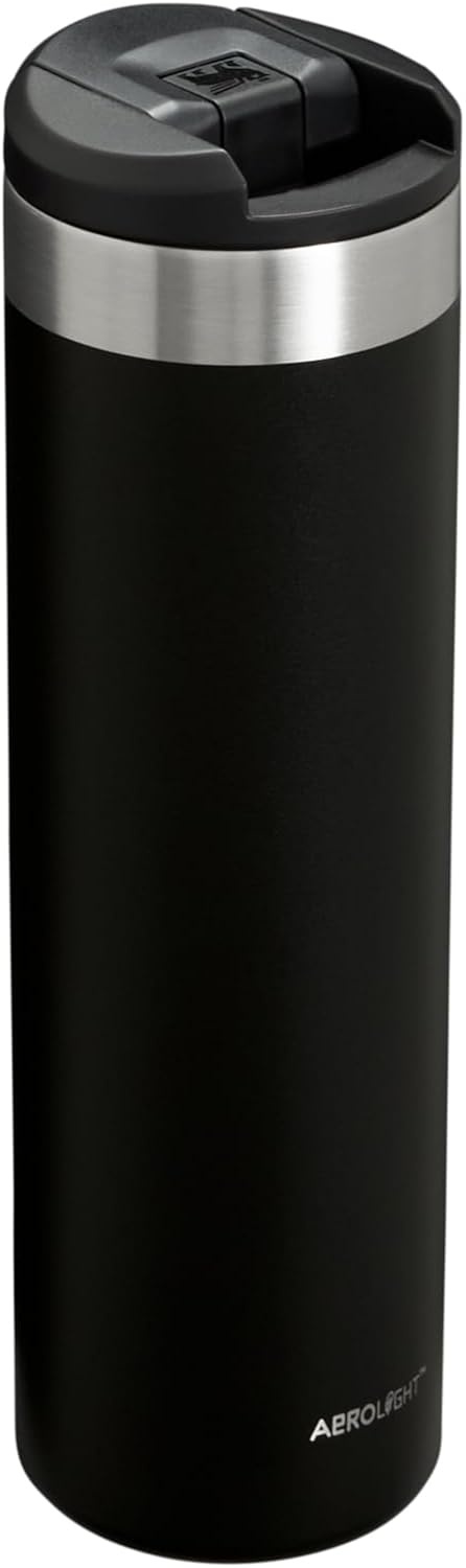 image:imageStanley AeroLight Transit Bottle 20 oz Locking Drink Through Lid Leak Resistant Water Bottle or Coffee Travel Mug Lightweight Insulated Stainless Steel BPAFree Rose QuartzBlack