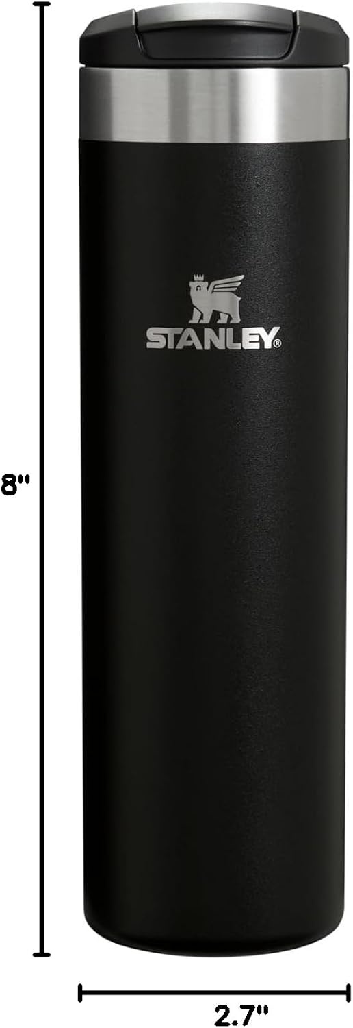 image:imageStanley AeroLight Transit Bottle 20 oz Locking Drink Through Lid Leak Resistant Water Bottle or Coffee Travel Mug Lightweight Insulated Stainless Steel BPAFree Rose QuartzBlack