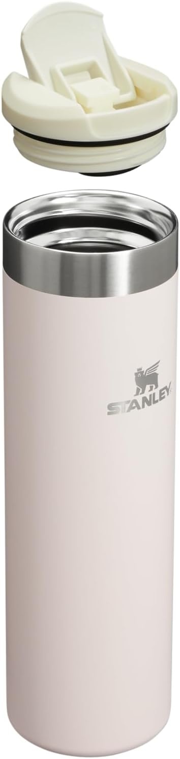 image:imageStanley AeroLight Transit Bottle 20 oz Locking Drink Through Lid Leak Resistant Water Bottle or Coffee Travel Mug Lightweight Insulated Stainless Steel BPAFree Rose QuartzRose Quartz