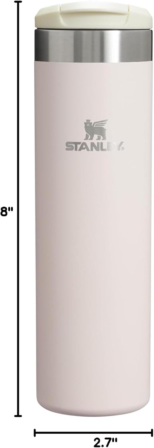 image:imageStanley AeroLight Transit Bottle 20 oz Locking Drink Through Lid Leak Resistant Water Bottle or Coffee Travel Mug Lightweight Insulated Stainless Steel BPAFree Rose QuartzRose Quartz