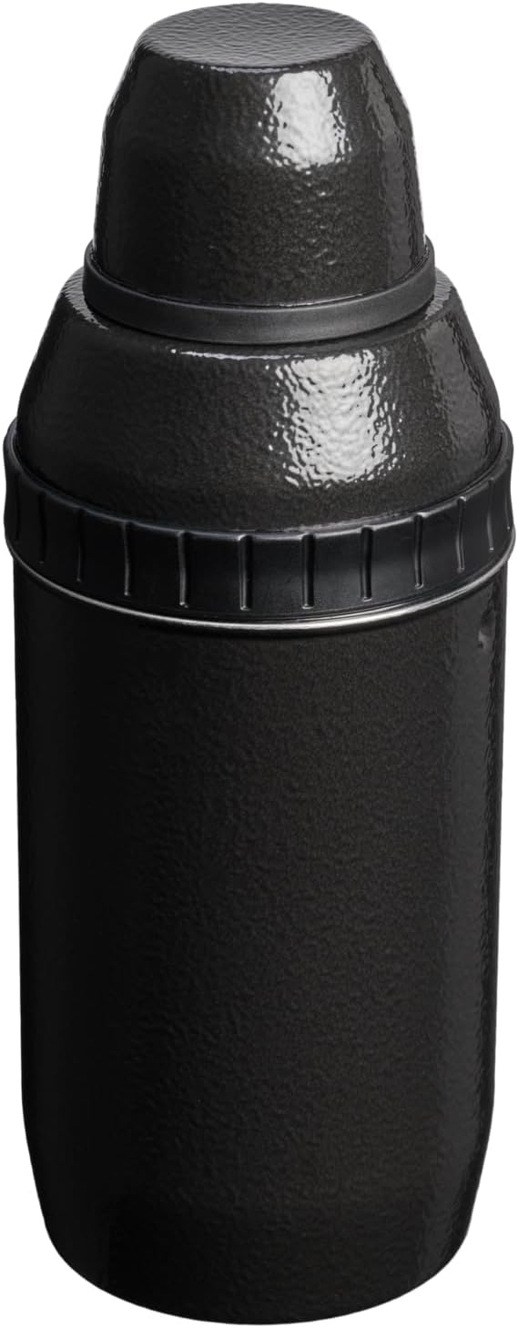 image:imageStanley Happy Hour Cocktail Shaker Set 20 oz Bartender Kit for Camping and Travel Cocktail Drink Mixing Set with 2 Cups Insulated Stainless Steel BPAFree Hammertone FrostHammertone Black