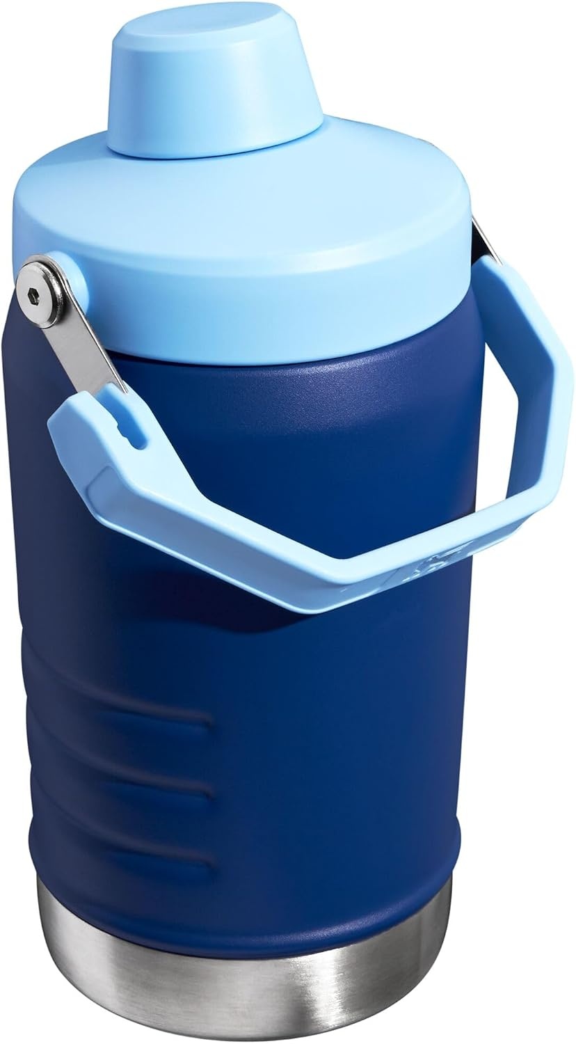image:imageStanley IceFlow Fast Flow Jug with Handle 96 oz Twist On Angled Spout Lid Leakproof for Travel and Sports Insulated Stainless Steel BPAFree Rose QuartzLapis
