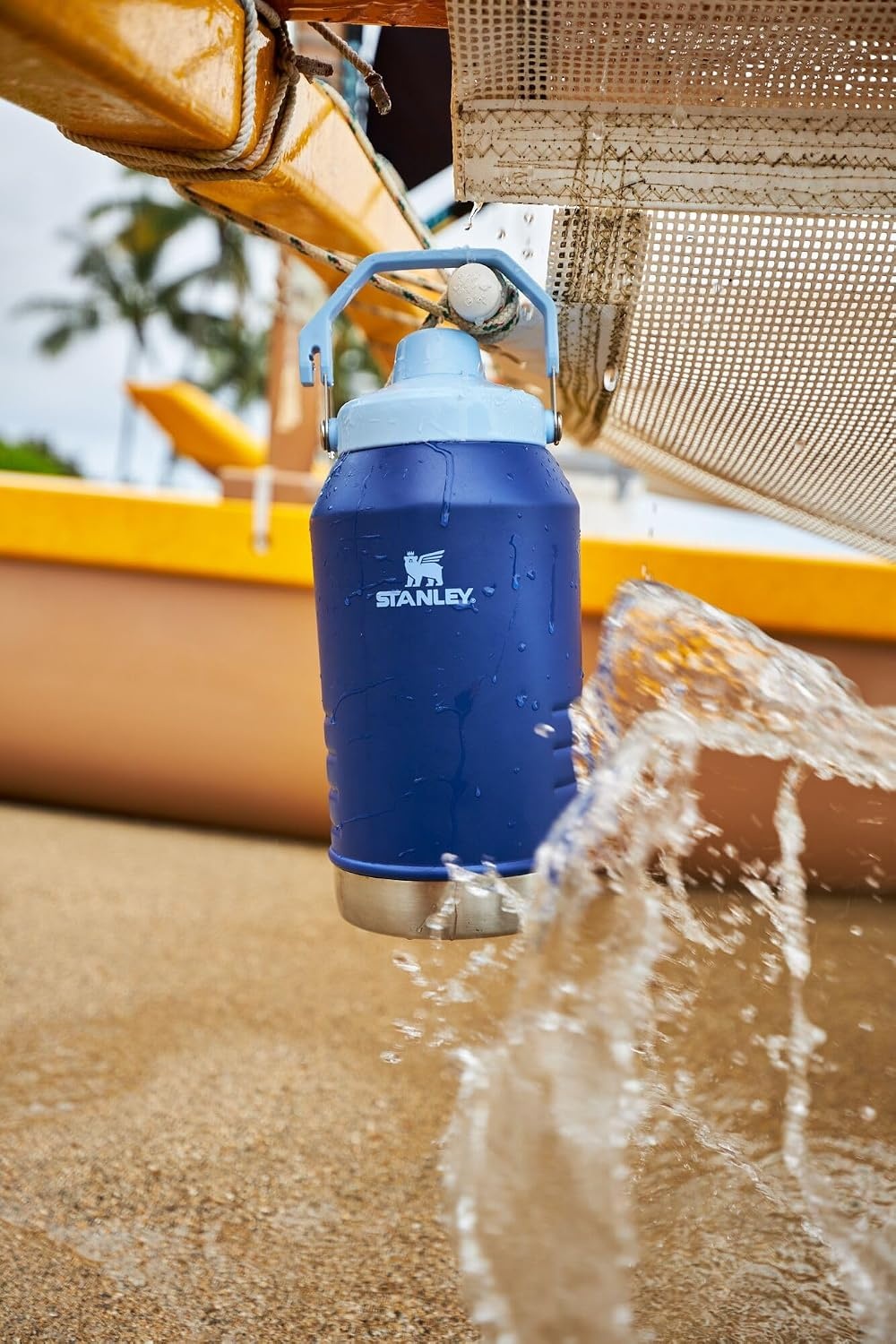 image:imageStanley IceFlow Fast Flow Jug with Handle 96 oz Twist On Angled Spout Lid Leakproof for Travel and Sports Insulated Stainless Steel BPAFree Rose QuartzLapis