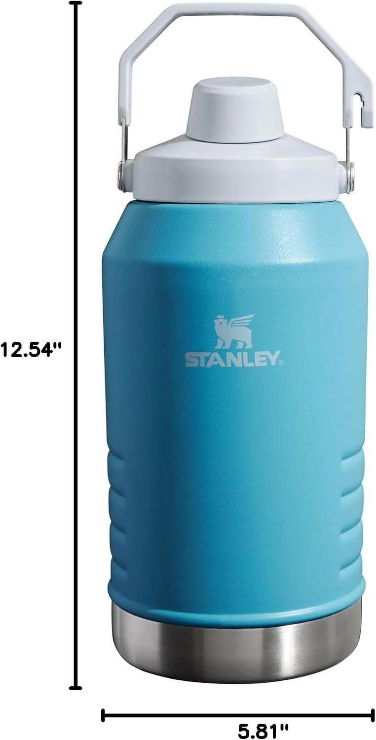 image:imageStanley IceFlow Fast Flow Jug with Handle 96 oz Twist On Angled Spout Lid Leakproof for Travel and Sports Insulated Stainless Steel BPAFree Rose QuartzPool