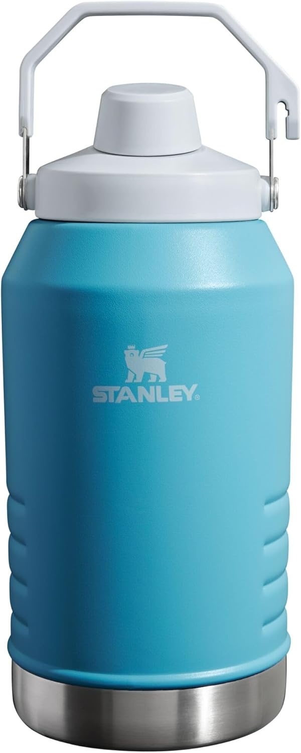image:imageStanley IceFlow Fast Flow Jug with Handle 96 oz Twist On Angled Spout Lid Leakproof for Travel and Sports Insulated Stainless Steel BPAFree Rose QuartzPool