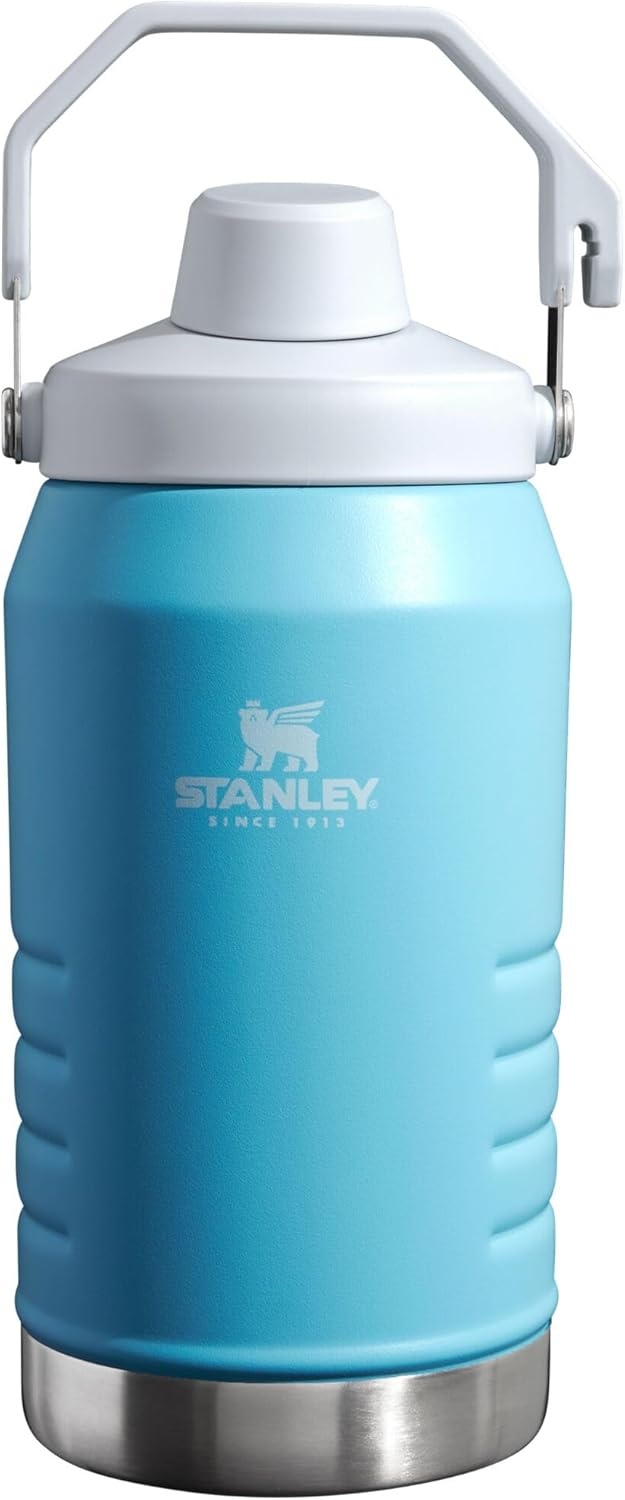 image:imageStanley IceFlow Fast Flow Jug with Handle 96 oz Twist On Angled Spout Lid Leakproof for Travel and Sports Insulated Stainless Steel BPAFree Rose QuartzPool