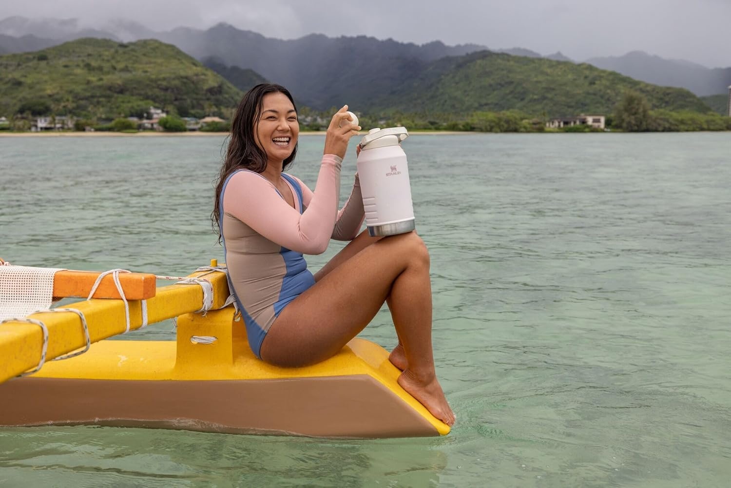 image:imageStanley IceFlow Fast Flow Jug with Handle 96 oz Twist On Angled Spout Lid Leakproof for Travel and Sports Insulated Stainless Steel BPAFree Rose QuartzRose Quartz 20