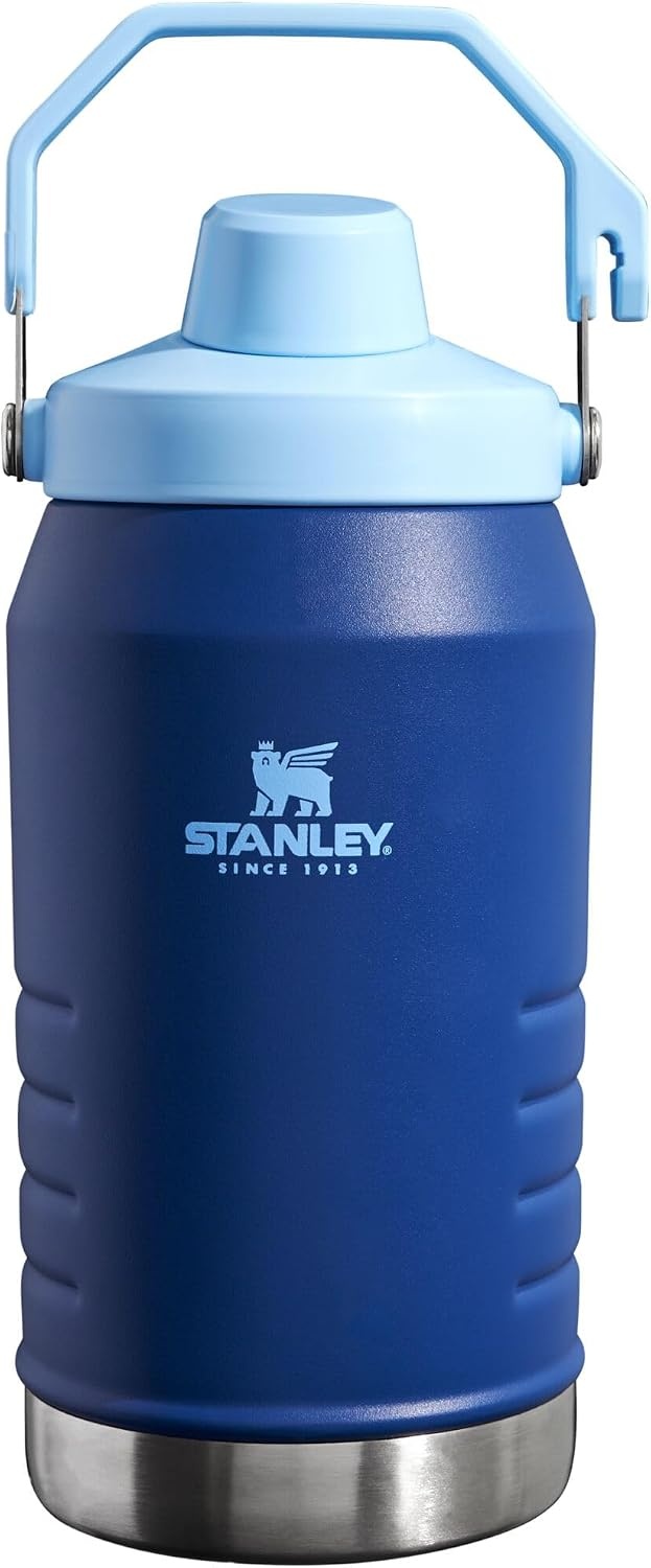 image:imageStanley IceFlow Fast Flow Jug with Handle 96 oz Twist On Angled Spout Lid Leakproof for Travel and Sports Insulated Stainless Steel BPAFree Rose QuartzLapis