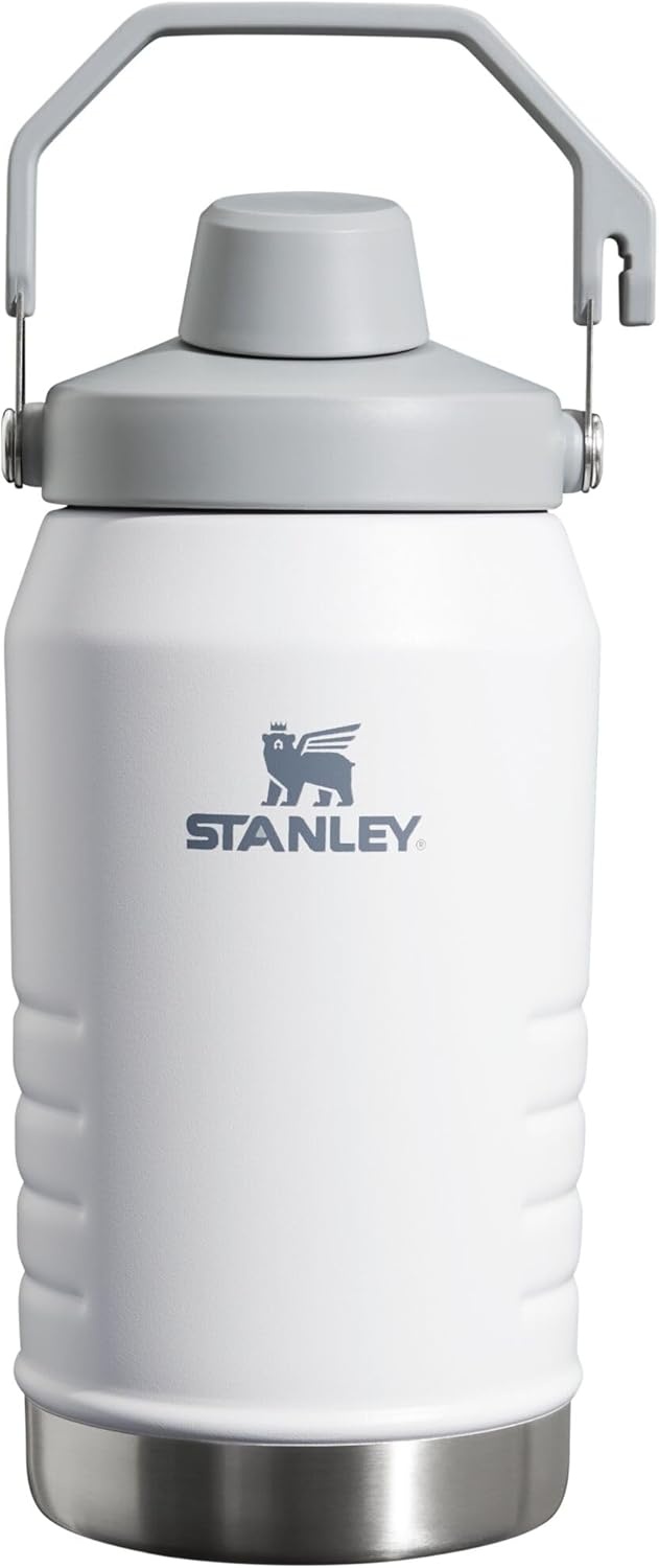 image:imageStanley IceFlow Fast Flow Jug with Handle 96 oz Twist On Angled Spout Lid Leakproof for Travel and Sports Insulated Stainless Steel BPAFree Rose QuartzPolar