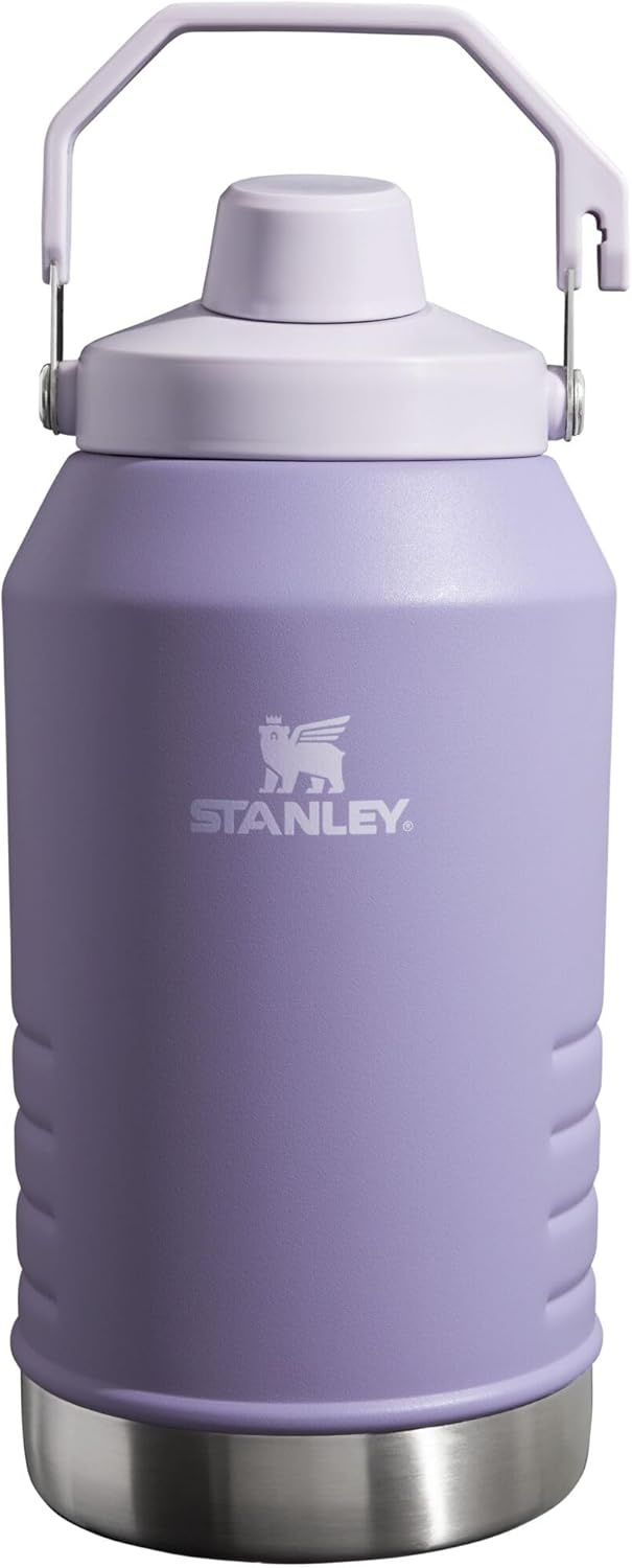 image:imageStanley IceFlow Fast Flow Jug with Handle 96 oz Twist On Angled Spout Lid Leakproof for Travel and Sports Insulated Stainless Steel BPAFree Rose QuartzLavender