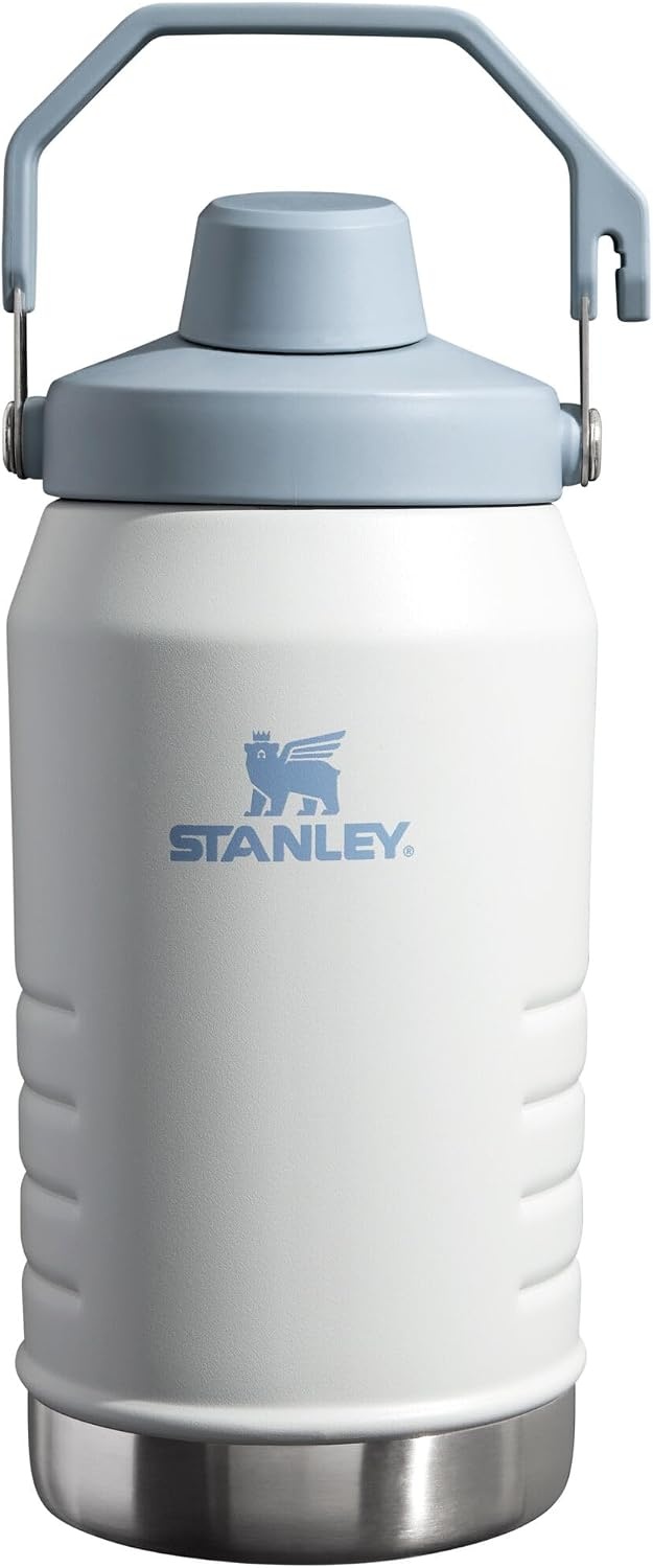 image:imageStanley IceFlow Fast Flow Jug with Handle 96 oz Twist On Angled Spout Lid Leakproof for Travel and Sports Insulated Stainless Steel BPAFree Rose QuartzFog
